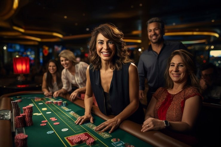 Tampilan meja blackjack langsung dalam aplikasi mobile pk888